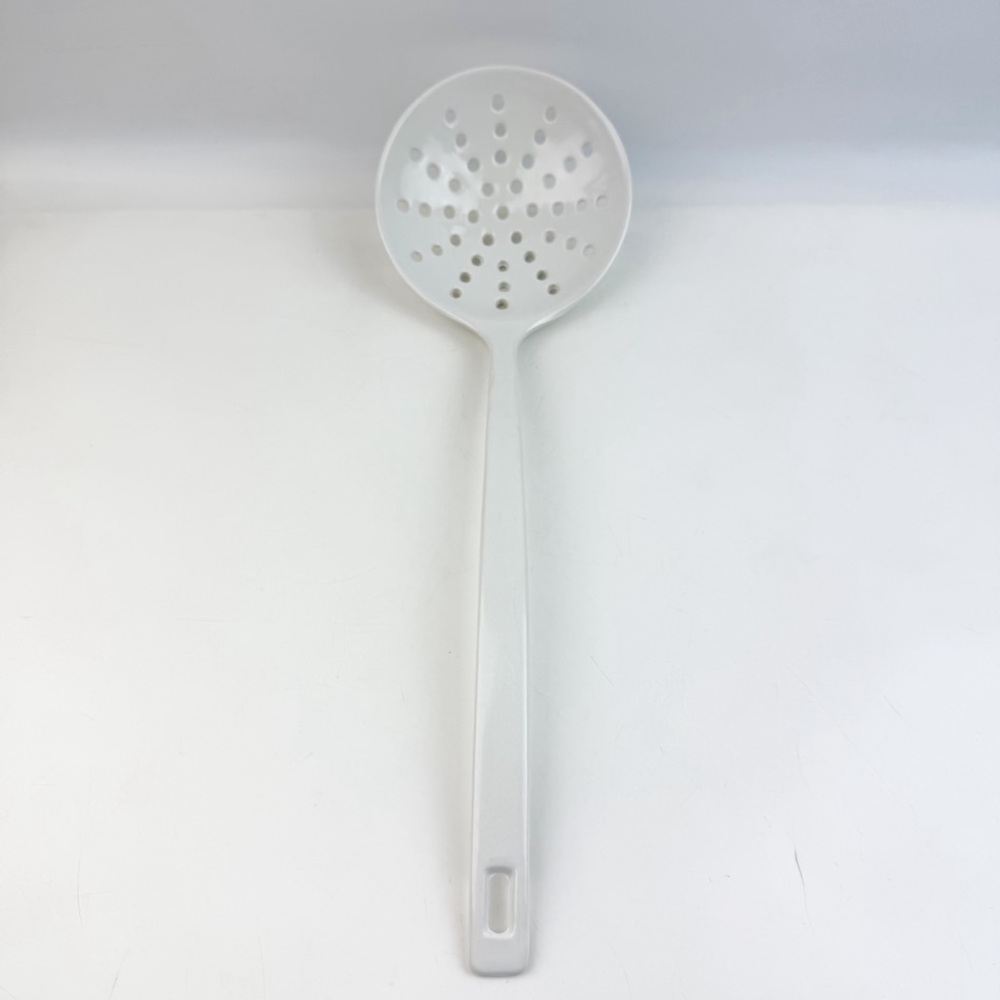 Copco White Melamine 2530-27 Slotted Spoon Strainer Ladle Skimmer Vintage 15.5”